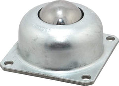 Value Collection - 1-1/2 Inch Diameter, Square, Carbon Steel Ball Transfer - 1.8125 Inch Mount Height, 250 Lb. Capacity - USA Tool & Supply