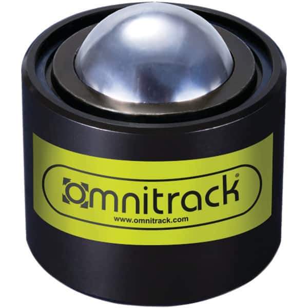 Value Collection - 1-1/2 Inch Diameter, Round, Chrome Steel Ball Transfer - 2-3/8 Inch Overall Diameter, 2-3/8 Inch Mount Height, 2,425 Lb. Capacity - USA Tool & Supply