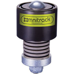 Value Collection - 1/2 Inch Diameter, Round, Chrome Steel Ball Transfer - 7/8 Inch Overall Diameter, 1.54 Inch Mount Height, 70 Lb. Capacity - USA Tool & Supply