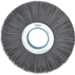 Weiler - 12" OD, 3-1/4" Arbor Hole, Crimped Nylon Wheel Brush - 1" Face Width, 3-5/16" Trim Length, 0.04" Filament Diam, 1,800 RPM - USA Tool & Supply