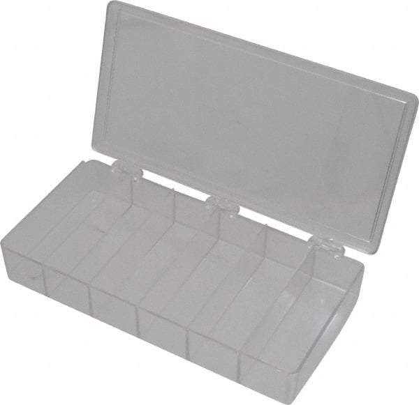 Flambeau - 4-1/2" Wide x 1-3/8" High x 8-1/4" Deep, Small Parts Box - K-Resin Frame, 6 Compartments, 4" Wide x 1-1/8" High x 1-1/4" Deep Bin - USA Tool & Supply