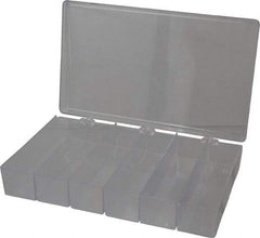Flambeau - 6-3/4" Wide x 1-3/4" High x 11" Deep, Small Parts Box - K-Resin Frame, 6 Compartments, 6" Wide x 1-1/2" High x 1-5/8" Deep Bin - USA Tool & Supply
