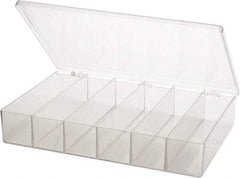 Flambeau - 9" Wide x 2-5/16" High x 13-1/8" Deep, Small Parts Box - K-Resin Frame, 6 Compartments, 8-1/4" Wide x 2" High x 1" Deep Bin - USA Tool & Supply