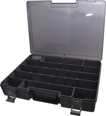 Flambeau - 15-1/2" Wide x 2-1/2" High x 11-3/4" Deep, Small Parts Storage Box - Copolymer Frame, 9 to 24 Compartments - USA Tool & Supply