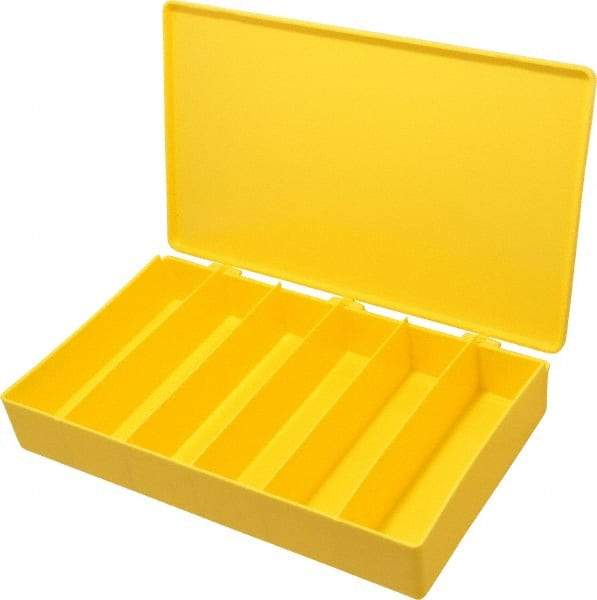 Flambeau - 11" Wide x 1-3/4" High x 6-3/4" Deep, Small Parts Box - Polypropylene Frame, 6 Compartments, 6" Wide x 1-5/8" High x 1-1/2" Deep Bin - USA Tool & Supply