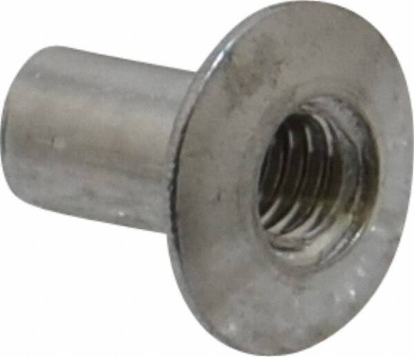 Made in USA - #8-32 Thread Barrel, Aluminum Sex Bolt & Binding Post - Uncoated, 3/8" Screw Length, 1/2" Long Barrel - USA Tool & Supply