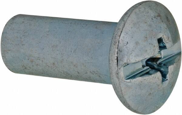 Made in USA - #10-24 Thread Barrel, Slotted/Phillips Drive, Steel Sex Bolt & Binding Post - Zinc-Plated Finish, 5/8" Long Barrel - USA Tool & Supply