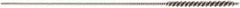 Brush Research Mfg. - 0.063" Diam Helical Stainless Steel Tube Brush - 0.003" Filament Diam, 3/4" Brush Length, 3" OAL, 0.034" Diam Shank - USA Tool & Supply