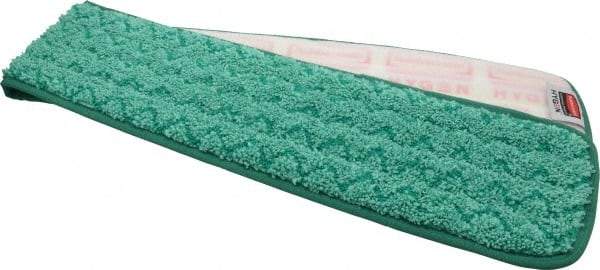 Rubbermaid - 36-1/2" Long x 5-1/2" Wide Microfiber Dust Mop Pad - Hook & Loop, Green - USA Tool & Supply