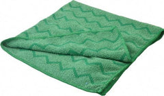 Rubbermaid - Dry Microfiber Wipes - 20" x 20" Sheet Size, Green - USA Tool & Supply