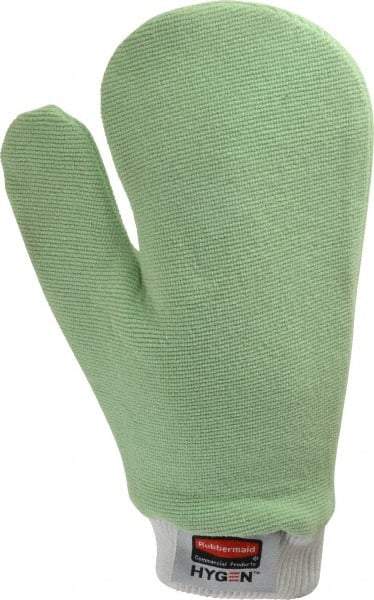 Rubbermaid - 11" Long Microfiber Cleaning & Dusting Mitt - Green, Multipurpose - USA Tool & Supply