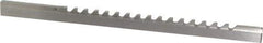 Value Collection - 1/8" Keyway Width, Style B, Keyway Broach - High Speed Steel, Bright Finish, 3/16" Broach Body Width, 19/64" to 1-11/16" LOC, 6-3/4" OAL - USA Tool & Supply