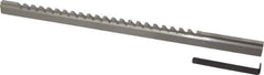 Value Collection - 3/16" Keyway Width, Style C, Keyway Broach - High Speed Steel, Bright Finish, 3/8" Broach Body Width, 25/64" to 2-1/2" LOC, 11-3/4" OAL - USA Tool & Supply