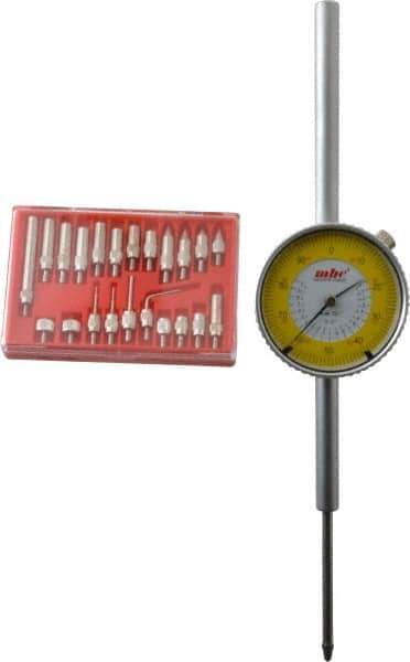 Value Collection - 23 Piece, 4-48 Inch Thread, Steel, 2 Inch Dial Indicator and Point Kit - Use With AGD Indicators - USA Tool & Supply