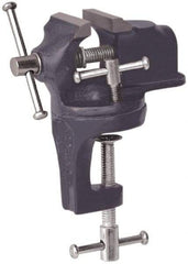 Value Collection - 2" Jaw Width x 1-1/4" Jaw Opening Capacity, 3/4" Throat Depth, Bench & Pipe Combination Vise - 7/16 to 5/8" Pipe Capacity, Swivel Base, Clamp-On Attachment, Cast Iron - USA Tool & Supply