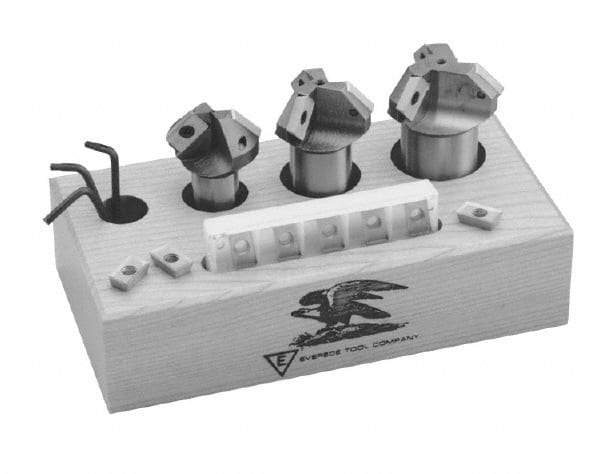 Everede Tool - TDAB07 Grade TL120 Carbide Boring Insert - TiAlN Finish, 60° Triangle, 15° Relief Angle, 5/32" Inscr Circle, 3/64" Thick, 0.007" Corner Radius - USA Tool & Supply