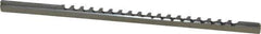 Dumont Minute Man - 1/16" Keyway Width, Style A, Keyway Broach - High Speed Steel, Bright Finish, 1/8" Broach Body Width, 13/64" to 1-1/8" LOC, 5" OAL, 390 Lbs Pressure for Max LOC - USA Tool & Supply