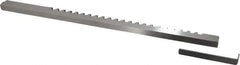 Dumont Minute Man - 3/16" Keyway Width, Style C, Keyway Broach - High Speed Steel, Bright Finish, 3/8" Broach Body Width, 25/64" to 2-1/2" LOC, 11-3/4" OAL, 1,540 Lbs Pressure for Max LOC - USA Tool & Supply