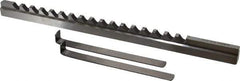 Dumont Minute Man - 5/16" Keyway Width, Style D, Keyway Broach - High Speed Steel, Bright Finish, 9/16" Broach Body Width, 1" to 6" LOC, 13-7/8" OAL, 8,000 Lbs Pressure for Max LOC - USA Tool & Supply