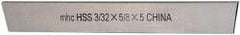 Interstate - 3/32 Inch Wide x 5/8 Inch High x 5 Inch Long, Parallel Cutoff Blade - M2 Grade, Bright Finish - Exact Industrial Supply