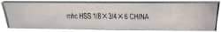 Interstate - 1/8 Inch Wide x 3/4 Inch High x 6 Inch Long, Parallel Cutoff Blade - M2 Grade, Bright Finish - Exact Industrial Supply