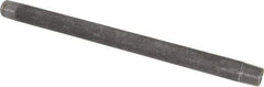 Made in USA - Schedule 80, 1/2" Diam x 12" Long Black Pipe Nipple - Threaded - USA Tool & Supply