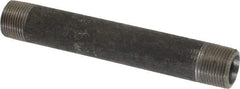 Made in USA - Schedule 80, 3/4" Diam x 6-1/2" Long Black Pipe Nipple - Threaded - USA Tool & Supply