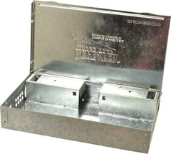 J.T. Eaton - Box Trap for Use on Mice - 10-1/4 Inch Long x 6-1/8 Inch Wide x 1-3/4 Inch High, Galvanized Steel - USA Tool & Supply