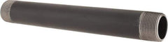 Made in USA - Schedule 80, 1-1/4" Diam x 12" Long Black Pipe Nipple - Threaded - USA Tool & Supply