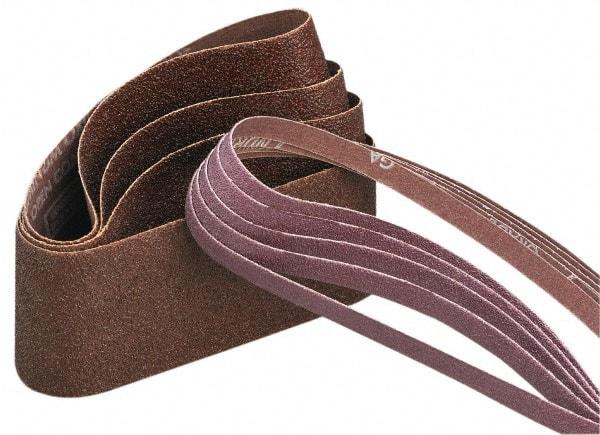 Norton - 1/4" Wide x 18" OAL, 80 Grit, Aluminum Oxide Abrasive Belt - Aluminum Oxide, Medium, Coated - USA Tool & Supply