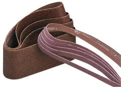 Norton - 2" Wide x 132" OAL, 120 Grit, Aluminum Oxide Abrasive Belt - Aluminum Oxide, Fine, Coated, X Weighted Cloth Backing, Series R228 - USA Tool & Supply