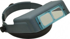 Made in USA - 2x Magnification, Optical Glass, Rectangular Magnifier - Headband Mount, 10 Inch Focal Distance - USA Tool & Supply