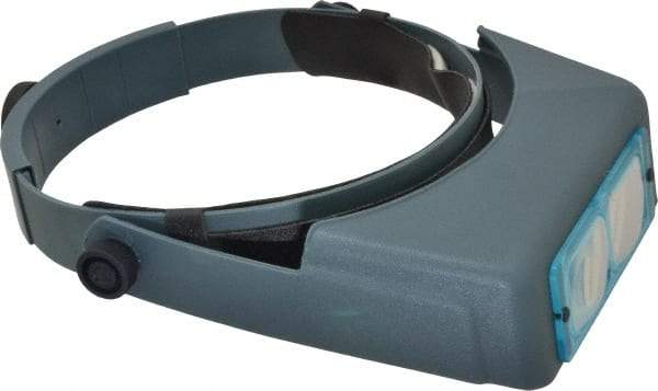 Made in USA - 2.75x Magnification, Optical Glass, Rectangular Magnifier - Headband Mount, 6 Inch Focal Distance - USA Tool & Supply