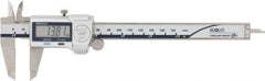 Mitutoyo - 0 to 150mm Range, 0.01mm Resolution, IP67 Electronic Caliper - Stainless Steel with 40mm Stainless Steel Jaws, 0.001" Accuracy, SPC Output - USA Tool & Supply