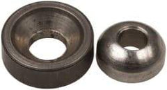 Gibraltar - 3/32" Bolt, Stainless Steel, Spherical Washer Assembly - 5/32" Inside x 3/8" Female Outside, 9/32" Male OD, 13/64" Thick, 1/32" Radius, 303 Grade - USA Tool & Supply