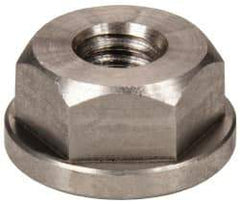 Gibraltar - 1/4-20, 5/8" Flange Diam, 5/16" High, 1/2" Across Flats, Flange Nut - Grade 303 Stainless Steel, 3/32" Flange Height - USA Tool & Supply