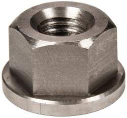 Gibraltar - 5/8-11, 1-3/8" Flange Diam, 13/16" High, 1-1/16" Across Flats, Flange Nut - Grade 303 Stainless Steel, 3/16" Flange Height - USA Tool & Supply