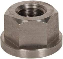 Gibraltar - 3/4-10, 1-5/8" Flange Diam, 1" High, 1-1/4" Across Flats, Flange Nut - Grade 303 Stainless Steel, 1/4" Flange Height - USA Tool & Supply