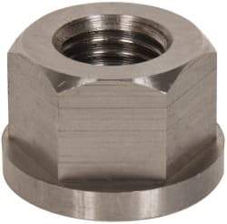 Gibraltar - 7/8-9, 1-3/4" Flange Diam, 1-1/8" High, 1-7/16" Across Flats, Flange Nut - Grade 303 Stainless Steel, 1/4" Flange Height - USA Tool & Supply