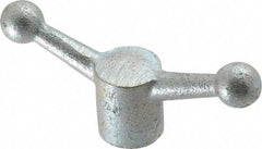 Gibraltar - 2 Offset Arms, Zinc Plated, Blank Speed Handle - 2-1/4" High, 1/2" Arm Diam, 1-1/8" Hub Diam, 3/4" Ball Diam - USA Tool & Supply