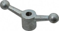 Gibraltar - 2 Offset Arms, 1/2-13" Hole, Zinc Plated, Tapped Speed Handle - 2-1/4" High, 1/2" Arm Diam, 1-1/8" Hub Diam, 3/4" Ball Diam - USA Tool & Supply