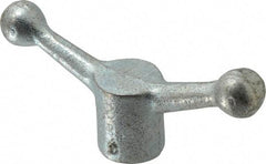 Gibraltar - 2 Offset Arms, Zinc Plated, Blank Speed Handle - 2-1/2" High, 9/16" Arm Diam, 1-3/8" Hub Diam, 7/8" Ball Diam - USA Tool & Supply
