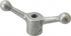 Gibraltar - 2 Offset Arms, 5/8-11" Hole, Zinc Plated, Tapped Speed Handle - 2-1/2" High, 9/16" Arm Diam, 1-3/8" Hub Diam, 7/8" Ball Diam - USA Tool & Supply