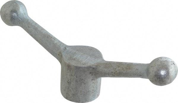 Gibraltar - 2 Offset Arms, Zinc Plated, Blank Speed Handle - 2-15/16" High, 5/8" Arm Diam, 1-5/8" Hub Diam, 1" Ball Diam - USA Tool & Supply