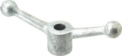 Gibraltar - 2 Offset Arms, 0.749" Hole, Zinc Plated, Reamed Speed Handle - 2-15/16" High, 5/8" Arm Diam, 1-5/8" Hub Diam, 1" Ball Diam - USA Tool & Supply