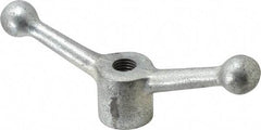 Gibraltar - 2 Offset Arms, 3/4-10" Hole, Zinc Plated, Tapped Speed Handle - 2-15/16" High, 5/8" Arm Diam, 1-5/8" Hub Diam, 1" Ball Diam - USA Tool & Supply