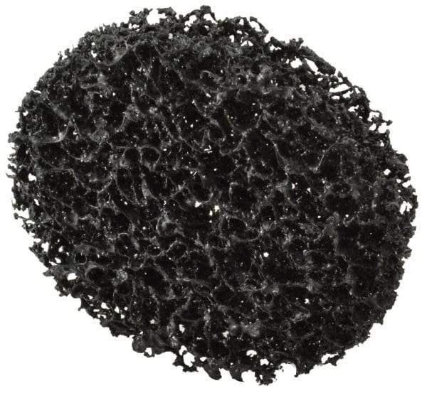 3M - 3" Very Coarse Grade Silicon Carbide Deburring Disc - 1/4" Center Hole, Arbor Connection, Black, 8,500 Max RPM - USA Tool & Supply