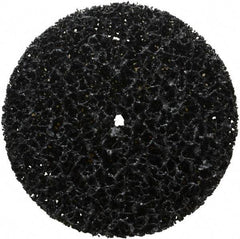 3M - 4" Very Coarse Grade Silicon Carbide Deburring Disc - 1/4" Center Hole, Arbor Connection, Black, 6,000 Max RPM - USA Tool & Supply