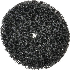 3M - 4" Very Coarse Grade Silicon Carbide Deburring Disc - 3/8" Center Hole, Arbor Connection, Black, 6,000 Max RPM - USA Tool & Supply