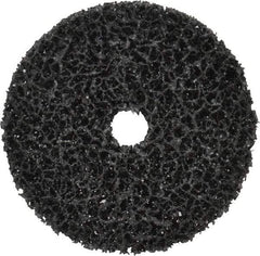 3M - 4" Very Coarse Grade Silicon Carbide Deburring Disc - 5/8" Center Hole, Arbor Connection, Black, 6,000 Max RPM - USA Tool & Supply
